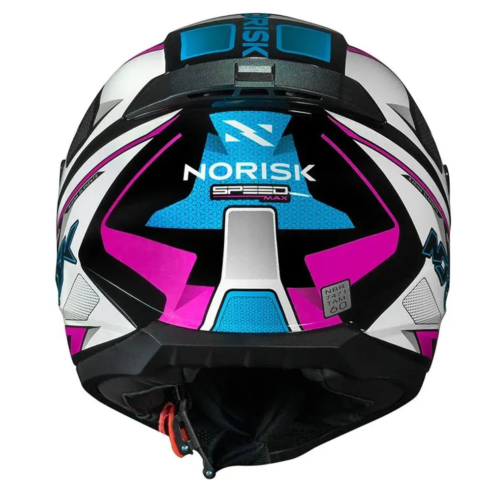 Capacete Norisk FF802 Razor Speedmax Preto/Branco/Rosa