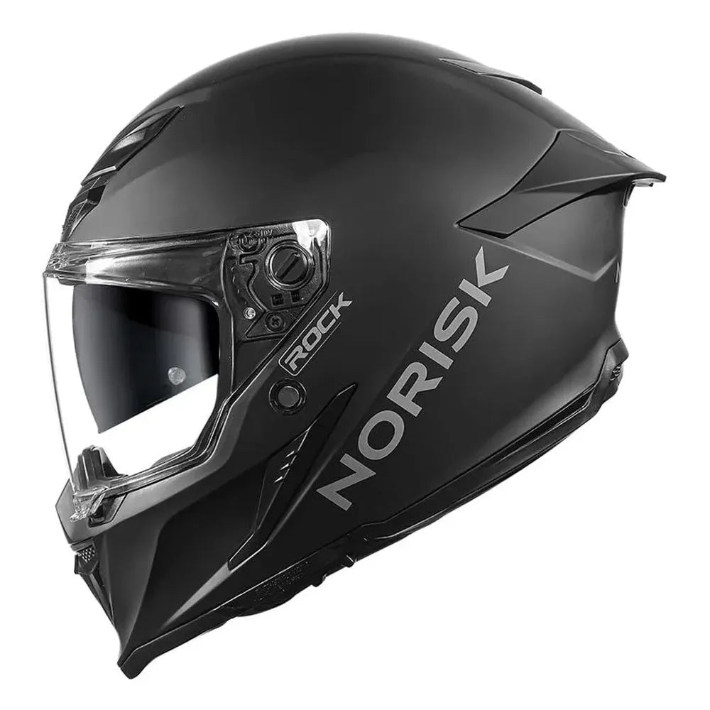 Capacete Norisk Rock Monocolor Preto Fosco com Viseira Solar