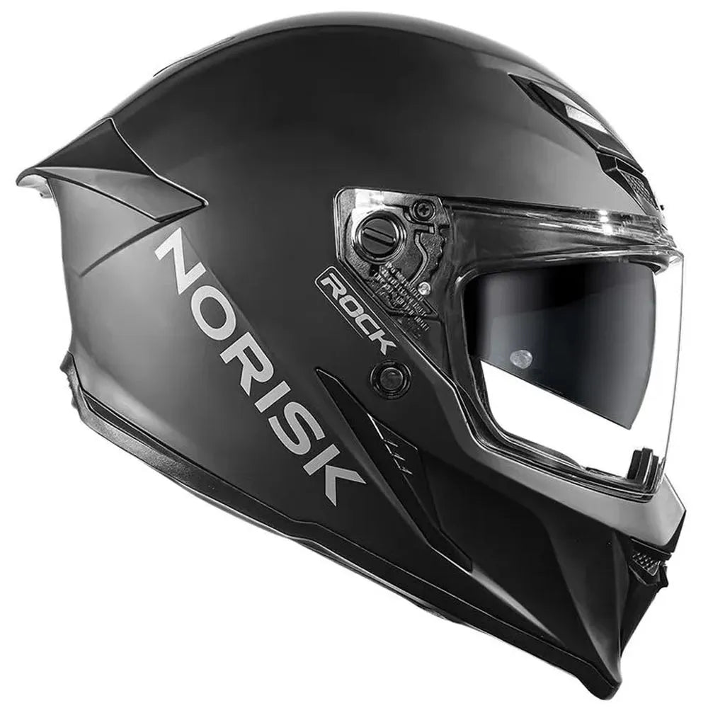 Capacete Norisk Rock Monocolor Preto Fosco com Viseira Solar
