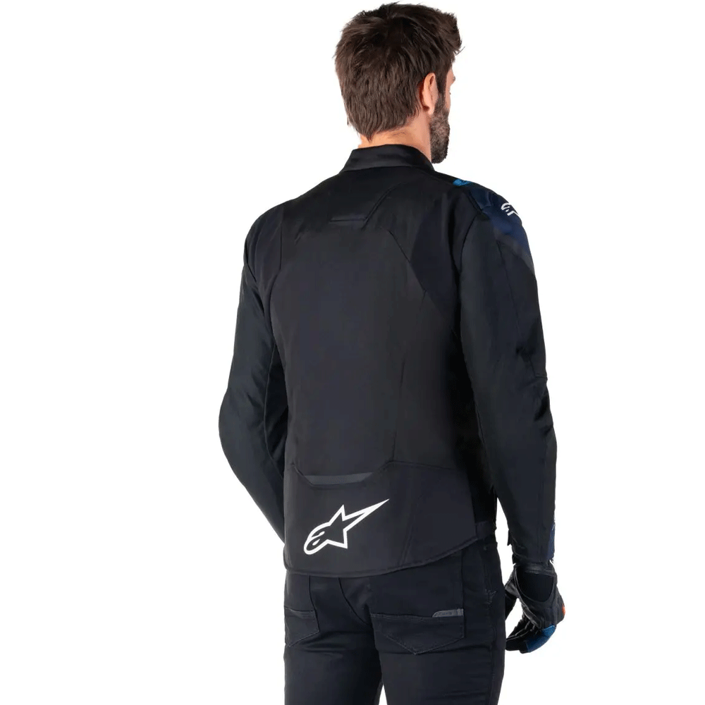 Jaqueta Alpinestars Masculina T-Jaws V4 Impermeável Preto/Azul