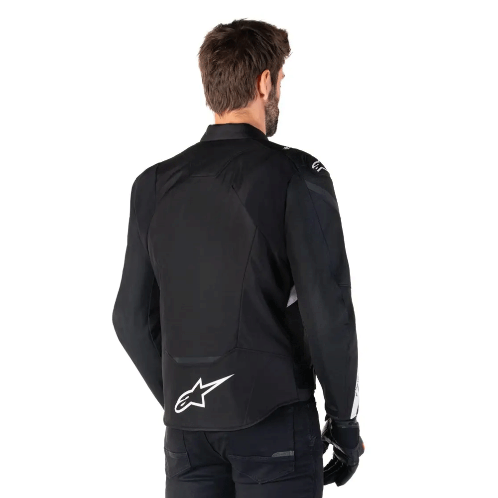Jaqueta Alpinestars Masculina T-Jaws V4 Impermeável Preto/Branco